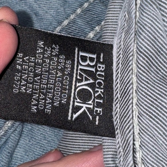 Buckle black blue bootcut boot jean denim - Picture 9 of 9